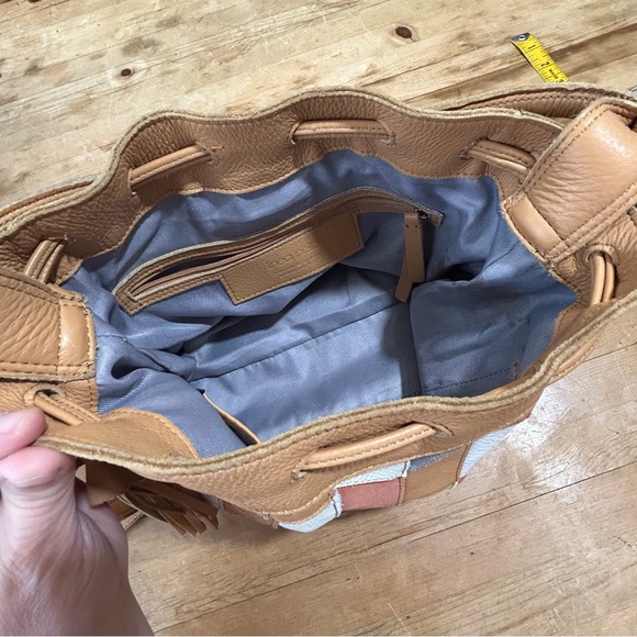 Linea Pelle Leather Patchwork Two Way Bag - Picture 11 of 13